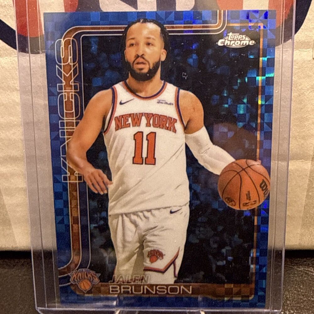 2025-26 Topps Chrome Jalen Brunson Blue X-Fractor #101 Knicks SSP🔥🔥